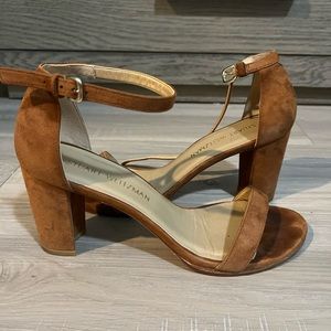 Stuart Weitzman NearlyNude Suede Sandals